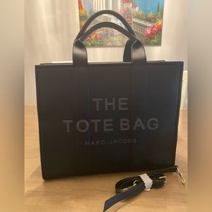 Marc Jacobs Leather  Large The Tote Bag Black